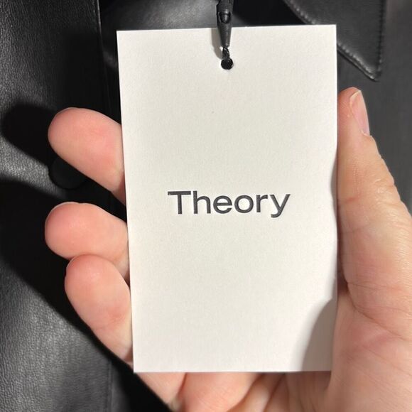 Theory P Paper Faux Leather Shirt Jacket size small - Picture 3 of 6